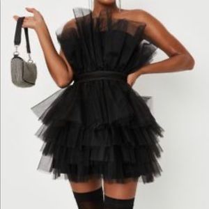 Black tulle dress